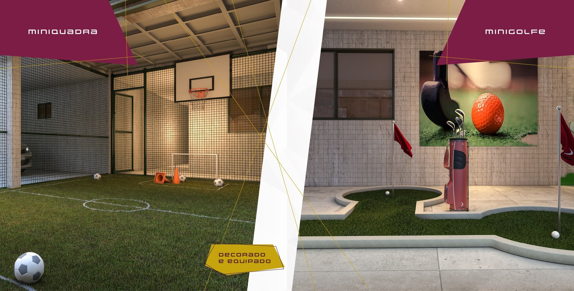 Mini quadra e mini golfe