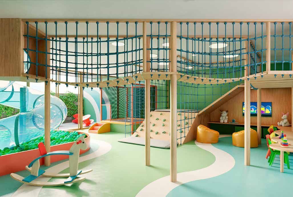 Espaço kids com playground