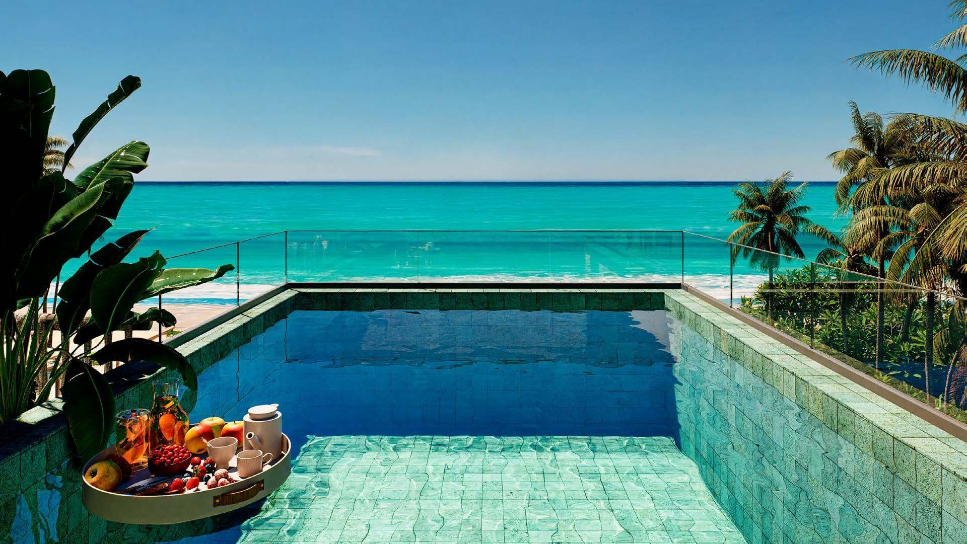 Borda da piscina aberta para o mar de Tatuamunha