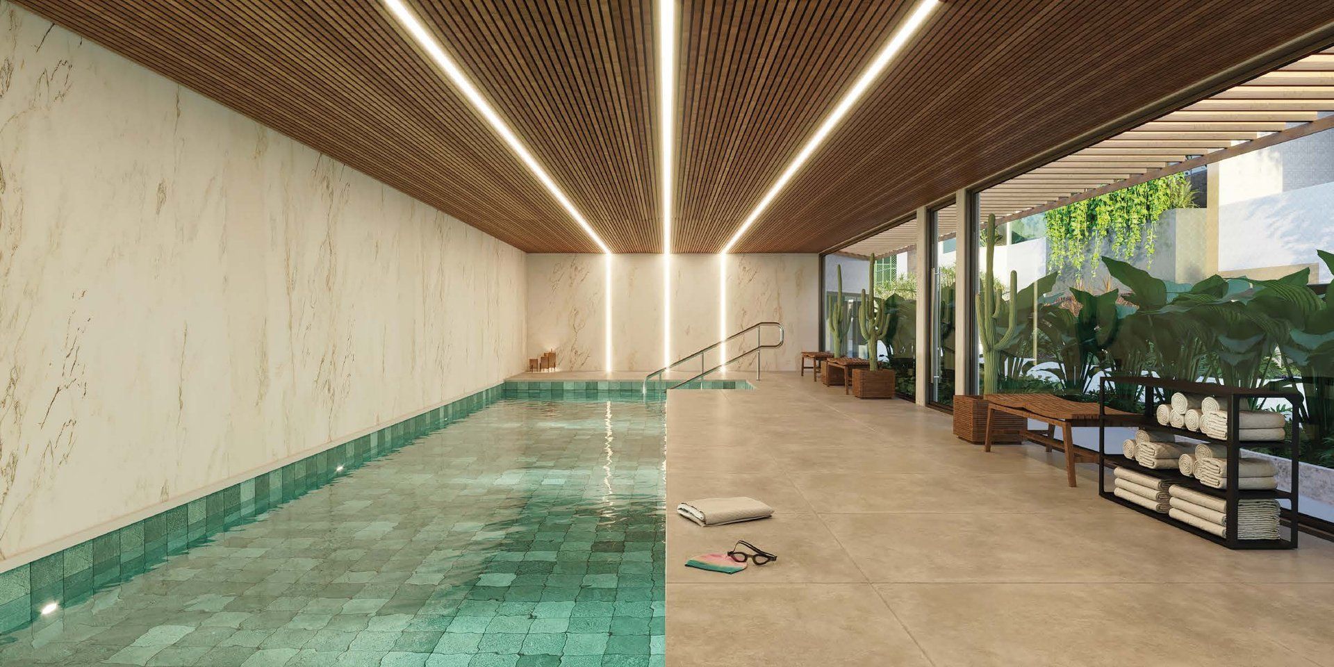 Piscina coberta e aquecida com 12,5m de raia (imagem ilustrativa)