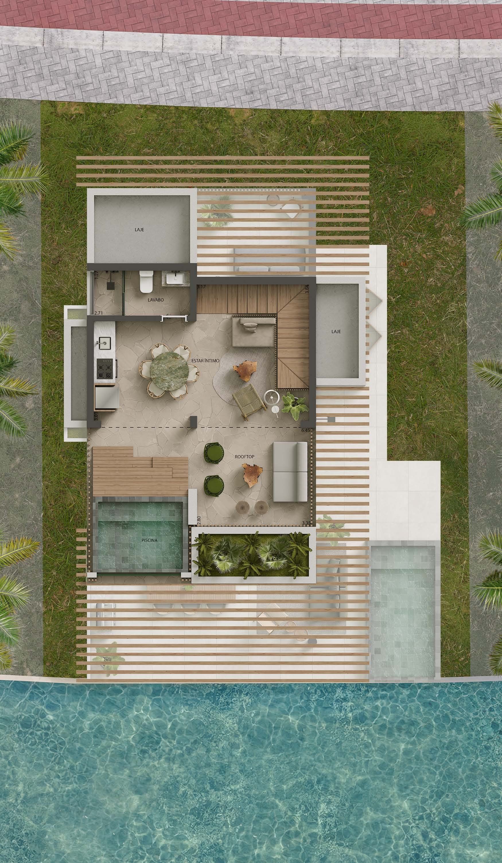 Planta Beach Lake, rooftop opcional com SPA (opção)