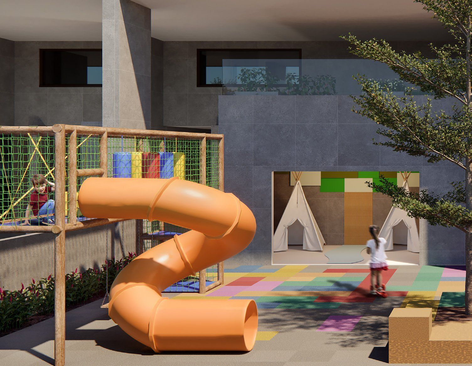 Playground equipado com brinquedo Fitz Roy