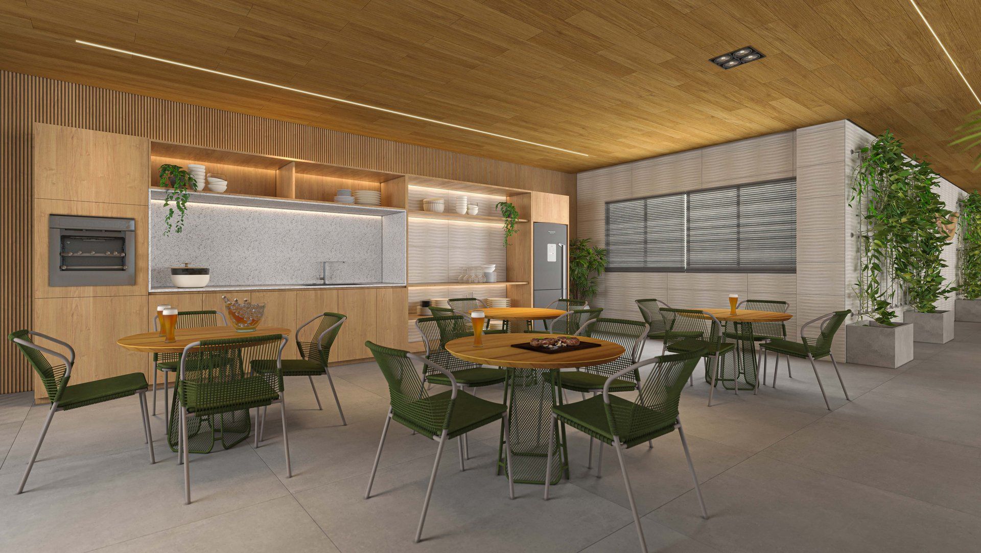 Lounge churrasco integrado ao deck