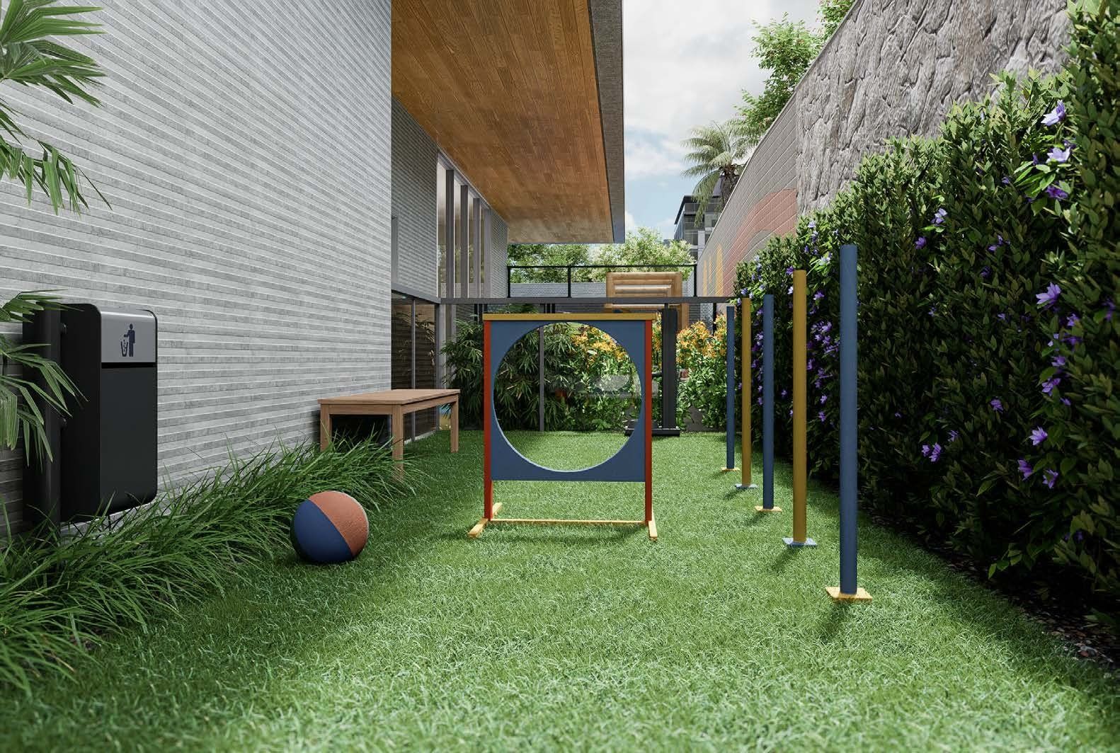 Pet place e área externa de lazer