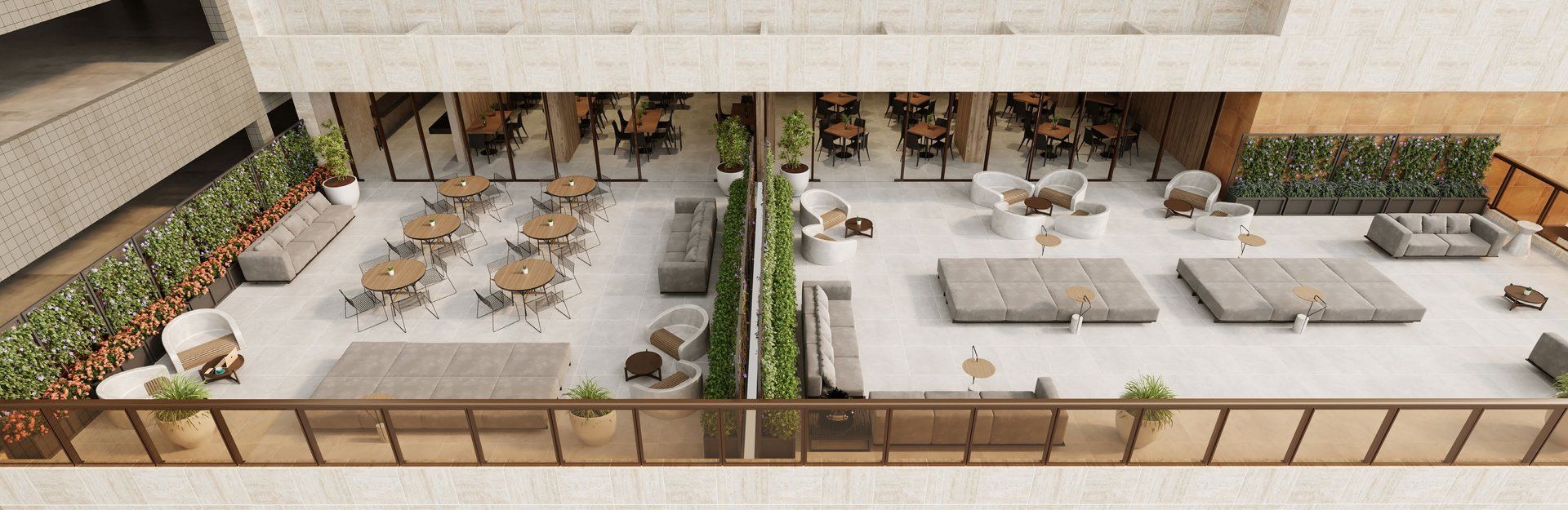Terraço gourmet com lounge