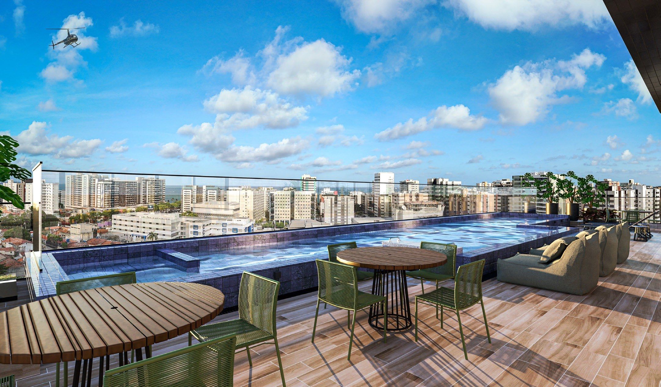 Piscina com vista panorâmica