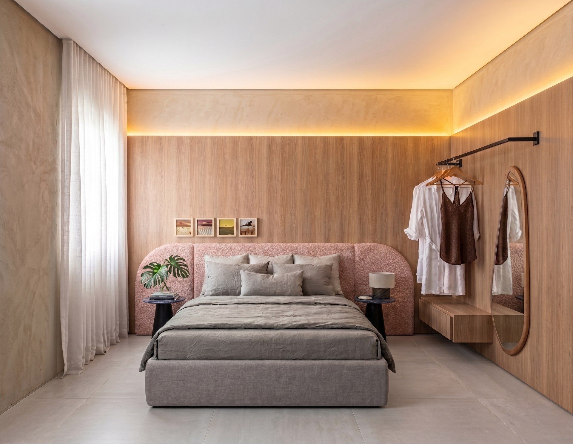 Quarto e sala térreo, garden com piscina privativa