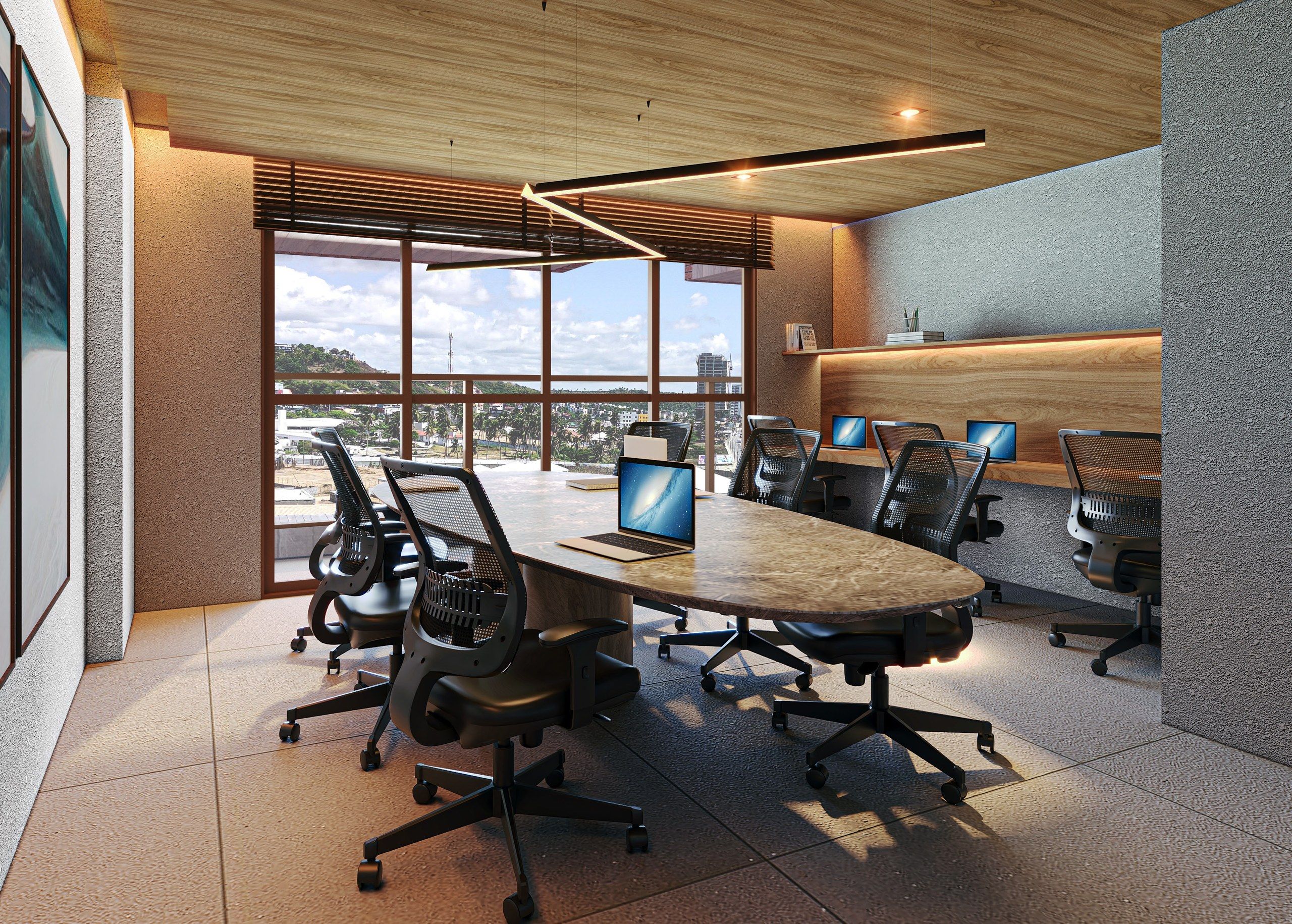 Coworking (perspectiva ilustrada)