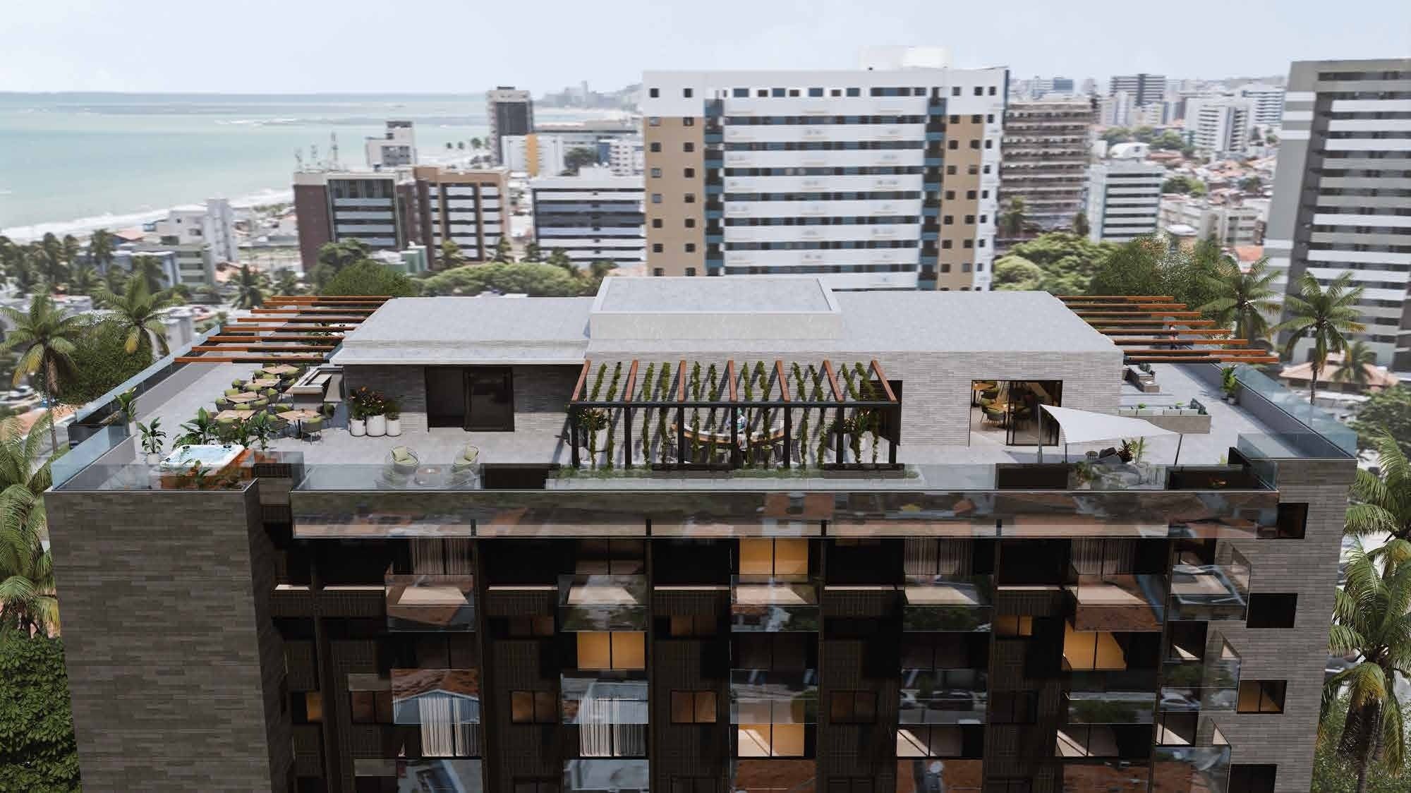 Vista do rooftop (perspectiva ilustrada)