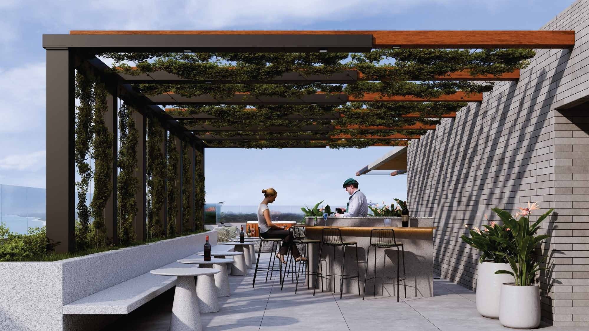 Rooftop grill (perspectiva ilustrada)