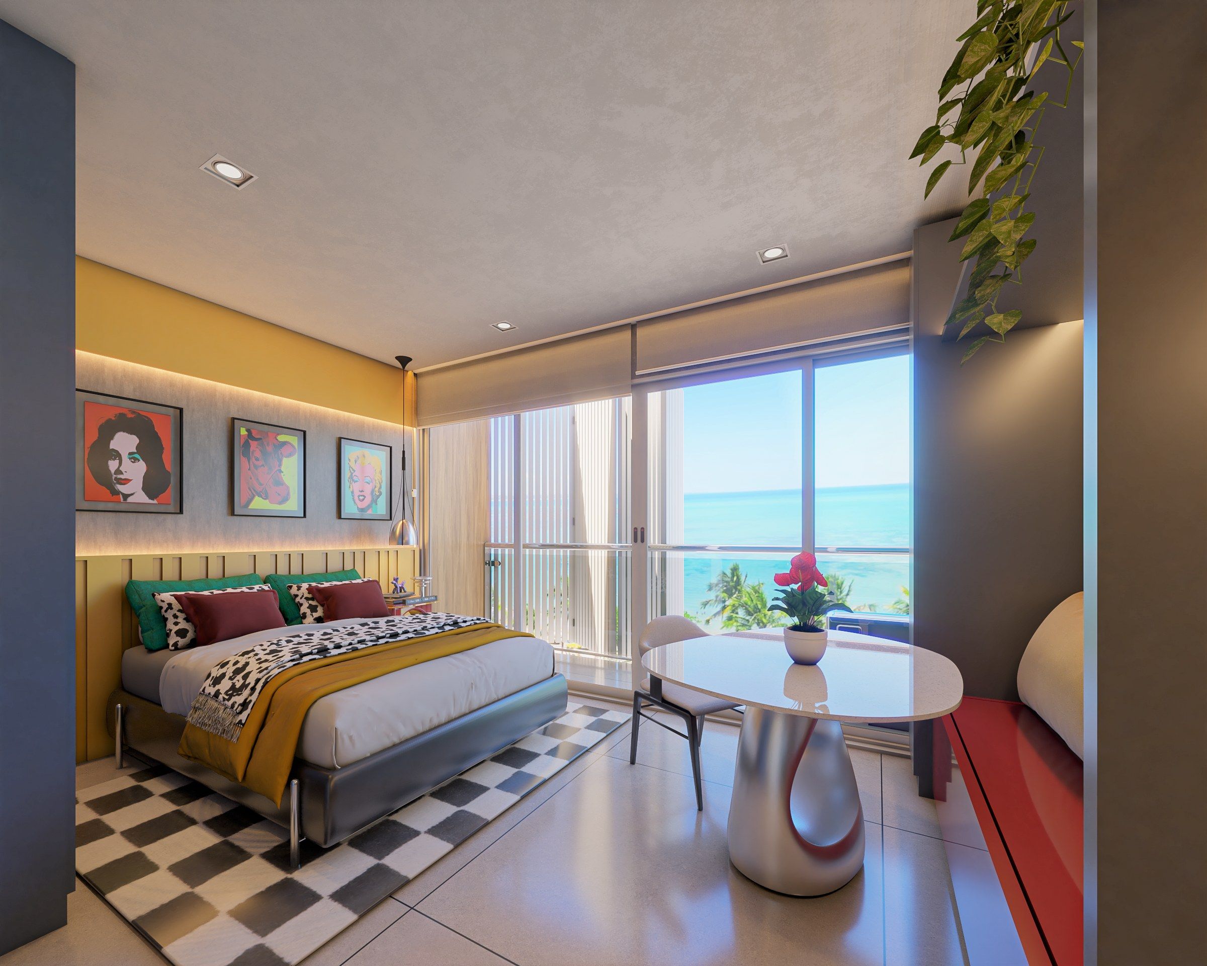 Studio: estar e quarto integrados