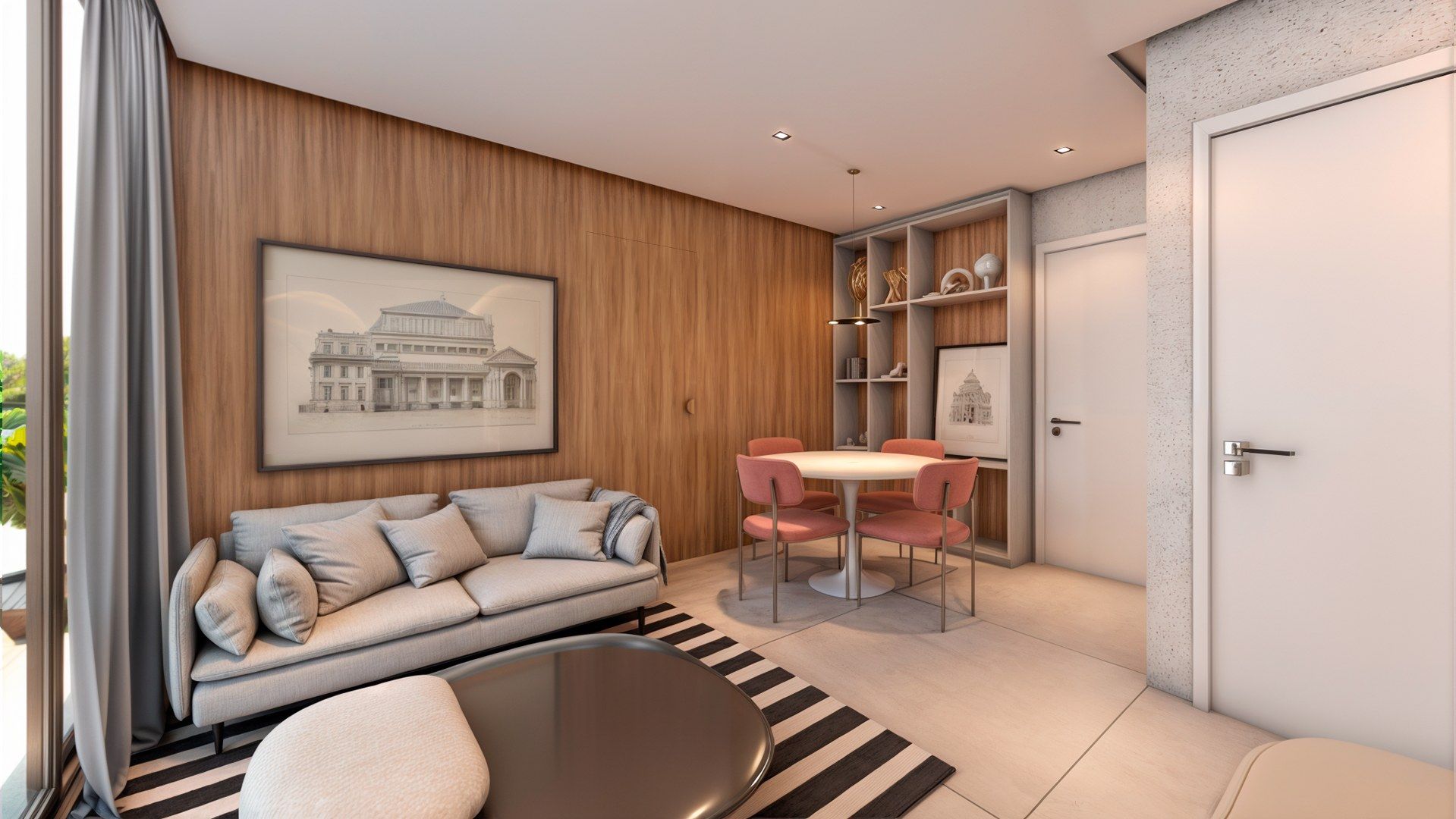 Quarto e sala de 44,93 m²: sala de estar